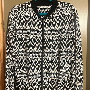 Cato Black and White Zigzag Jacket